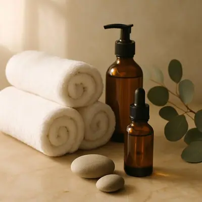 Spa towels and skincare
