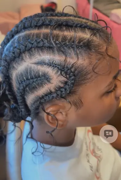 Stitch cornrow braid pattern